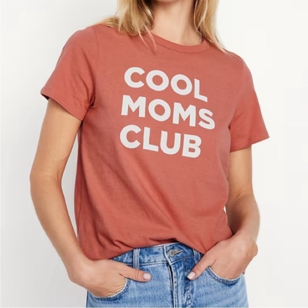 Old Navy Terracotta Cool Moms Club Tee